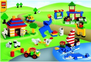 LEGO 7336　レゴブロック基本セット赤バケツ廃盤品