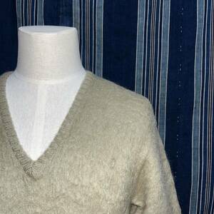 60s lord jeff baggy shag v neck mohair knit 60年代 ロードジェフ モヘア アメリカ製 プレッピー トラッド アイビー ニットセーター