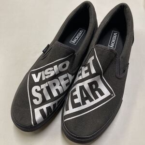 vision street wear ヴィジョン スリッポン スニーカー 黒 ブラック 未使用 ビジョン シューズ 靴 28.0センチ