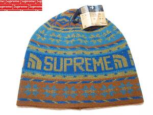 Supreme/The North Face シュプリーム/ザノースフェイス TS Faire Isle Beanie Olive 22FW ビーニー オリーブ 新品 半タグ/紙タグ付き