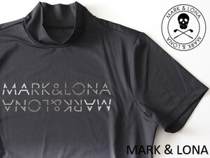 韓国限定★MARK&LONA マーク＆ロナ★グラデーションビッグスカルハイネックTシャツ38★M【MTW-1B-AP74】ブラック黒【本物保証】日本未発売