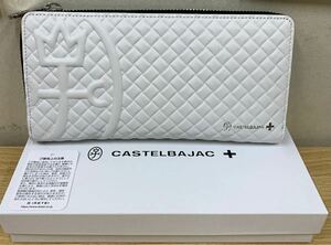 H 1円スタート 1円〜 CASTELBAJAC カステルバジャック ラウンドファスナー長財布 カード段18 ガルボ小物 美品 使用回数数回 