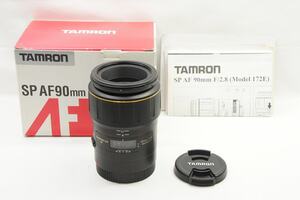 【適格請求書発行】TAMRON タムロン SP AF 90mm F2.8 MACRO 172E マクロ Canon EFマウント 単焦点レンズ 元箱付【アルプスカメラ】241201a