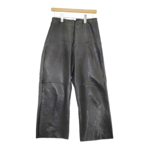 GABRIELA COLL GARMENTS NO249 LEATHER FULL TROUSERS 定価165000円 レザーパンツ 24SS 黒 ガブリエラコールガーメンツ 5-0113T 255940