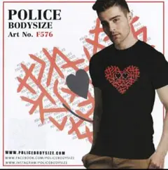 スリムフィットTシャツ ハート POLICE T-shirts Bodysize