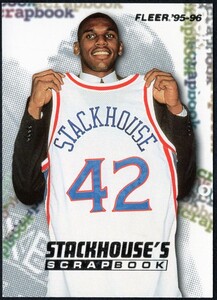 【ジェリースタックハウス】NBA95-96 Fleer Metal Scrapbook #S8 RC JerryStackhouse/Philadelphia76ers Rookie ルーキー