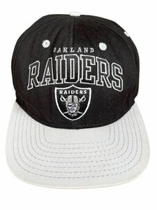 ●●vintage NFL OAKLAND RAIDERS オークランド レイダース キャップ 黒xオフホワイト系●●