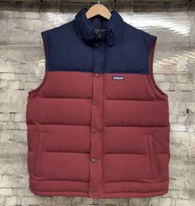 Patagonia パタゴニア BIVY DOWN VEST ビビーダウンベスト 27586 サイズL ネイビー レッド