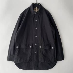 Nigel Cabourn -LYBRO- size/44 (ka) リップストップ ミリタリー シャツ ジャケット ワーク ブラック 黒 コットン SHIRT JACKET