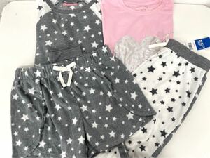 未使用■BCBG GIRLS 女の子 パジャマ 4点セット L(14/16) 長袖&半袖 星柄 もこもこ 可愛い♪