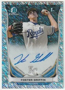 15枚限定 2014 BOWMAN CHROME SHIMMER RERACTOR Foster Griffin RC Auto #/15 巨人 新来日外国人 フォスター・グリフィン直筆サインカード