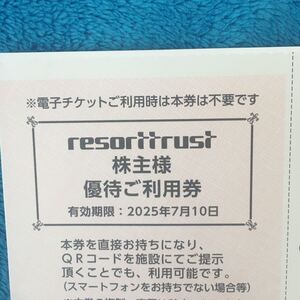 【最新】リゾートトラスト 株主優待 3割引券 2枚セット ミニレター対応63円 2025年7月10日 エクシブ 株主優待電子チケット サンメンバーズ