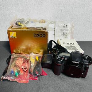 TM☆NIKON ニコン D200 一眼レフ デジタルカメラ レンズ バッテリー まとめ ジャンク品 箱付き☆