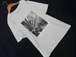 ネコポスOK BANANA REPUBLIC バナナリパブリック プリント Tシャツ sizeM/グレー ■◆ ☆ egb9 レディース