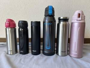 14　水筒　ウォーターボトル　TIGER　THERMOS　Peacock　ZOJIRUSHI　６set