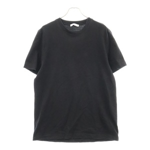 HELMUT LANG ヘルムートラング ロゴプリント クルーネックコットン半袖Tシャツ ブラック