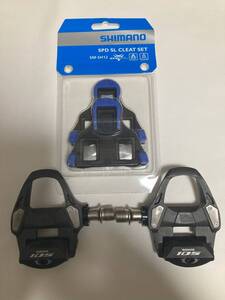 (中古) シマノ SHIMANO PD-R7000 SPD-SL 105　ビンディングペダル クリート付き