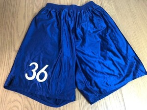 デレルバ　光沢サッカーパンツ　O-XO 紺色　番号入り　23-0911-10