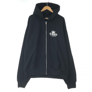 【中古】STUSSY 24SS BUILT TO LAST ZIP HOODIE パーカー XL ブラック ステューシー[240010451254]