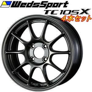 WedsSport TC105X ホイール4本 EJチタン 7.0-15 4H100+35