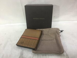 BOTTEGA VENETA ボッテガヴェネタ マットカーフレザー イントレチャート 二つ折り財布 箱、保存袋付き カラー：ブラウン系 メンズ