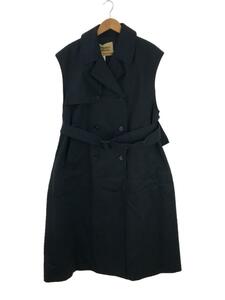 THOMAS MAGPIE◆sleeveless trench coat/38/コットン/BLK/2223201