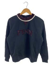 FENDI◆ニオイ有/ロゴスウェット/XS/コットン/BLK