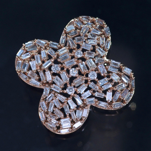 *P028252PG【Flower】新品！令和新作Design 天然上質ダイヤモンド０．５０ct 最高級18金無垢ペンダントトップ