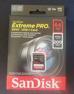 a780-a785 新品 SanDisk 64GB Extreme Pro SDXC UHS-I V30 U3 Class10 SDSDXXU-064G-GN4IN