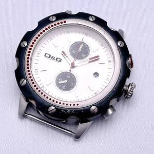 DOLCE&GABBANA ドルガバ TIME タイム 腕時計 ウォッチ クォーツ quartz クロノグラフ ソーラー 黒 ブラック 銀 シルバー P1586