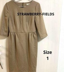 7a159 strawberry fields レディース　ベージュワンピース