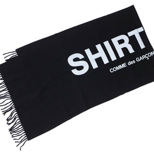 COMME des GARCONS SHIRT 20AW ロゴ ストール マフラー コムデギャルソン シャツ CDG HOMME PLUS ギャルソン BLACK JUNYA WATANABE