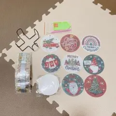 お得☘️ダイヤモンドアート コースター 製作キット クリスマス キラキラビーズ