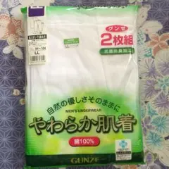 グンゼ　やわらか肌着　LLサイズ　２枚組　長ズボン下(前あき)