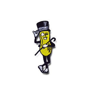 ミニワッペン Mr.Peanut ミスターピーナッツ (3x6.2cm) [MW183] 手芸 パッチワーク アメ雑 アメリカン雑貨