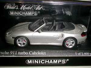 PMA 1/43 Porsche ポルシェ911ターボ カブリオレ 2003 (シルバー)