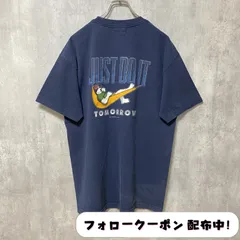 古着 used　BIG DOGS　半袖ワンポイントTシャツ　バックプリント　紺　ネイビー