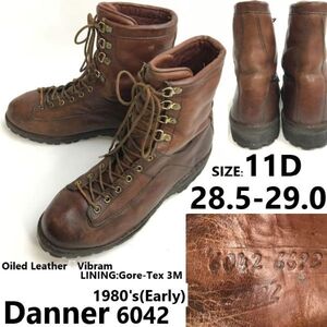 80s前半/希少品★ダナー/Danner★6042/Gore-Tex Oiled Leather Boot/ブーツ【11D/28.5-29.0茶】Made in USA/Vintage/Boots/shoes◆pWB116-8