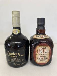 F52-53/1円〜 SUNTORY サントリースペシャルリザーブ 70周年 760ml/Grand Old Parr グランドオールドパー 12年 750ml/43％ 2本セット未開栓