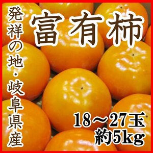 【Good】柿の王様！発祥の地・岐阜産『富有柿』18～27玉約5kg ご予約