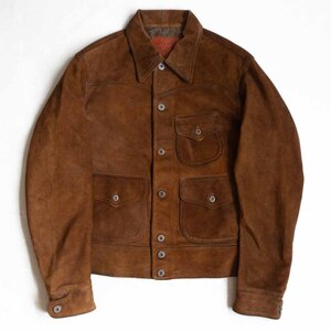 【美品】RRL 【ラフアウト スエードジャケット】 S レザージャケット ダブルアールエル ラルフローレン 2412851