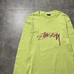 stussy ステューシー　ストックロゴ　プリント　Tシャツ　ロンT