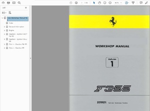 フェラーリ F355 ワークショップマニュアル＆配線図　整備書