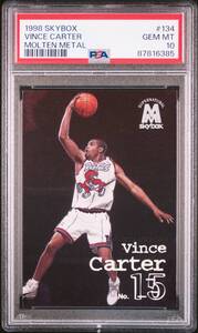 【PSA10 GEM MINT】1998-99 SKYBOX MOLTEN METAL [VINCE CARTER/ヴィンスカーター] #134 Rookie Card RC TRONTO RAPTORS NBA