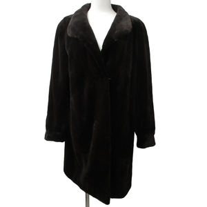 シェアードミンク コート ジャケット 毛皮 ファー 茶系 ブラウン F フリーサイズ 0915 SOR レディース