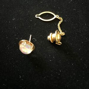 ピンバッチ イエローゴールド アクセサリー タイピン 18金　k18 1.0g（キャッチを除く総重量）