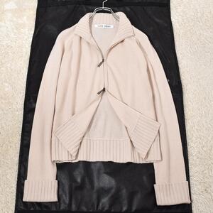 コロネット取扱い tutti colori カシミヤ100％ Wジップ ニットブルゾン ニットジャケット カシミヤ カーディガン ベージュ 42 XL