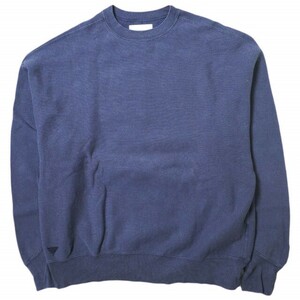 CAL O LINE x Pilgrim Surf+Supply キャルオーライン ピルグリム 別注 Emblem Sweat Creｗ 0231CL 裏起毛スウェットプルオーバー S NAVY