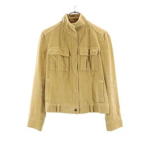 バーバリー 三陽商会 ベロア ベロア ジャケット 38 キャメル BURBERRY レディース