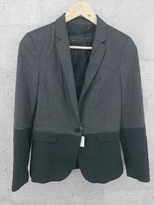 ◇ zara basic ザラ ベーシック 長袖 テーラード ジャケット EUR S USA S MEX 26 グレー ブラック *